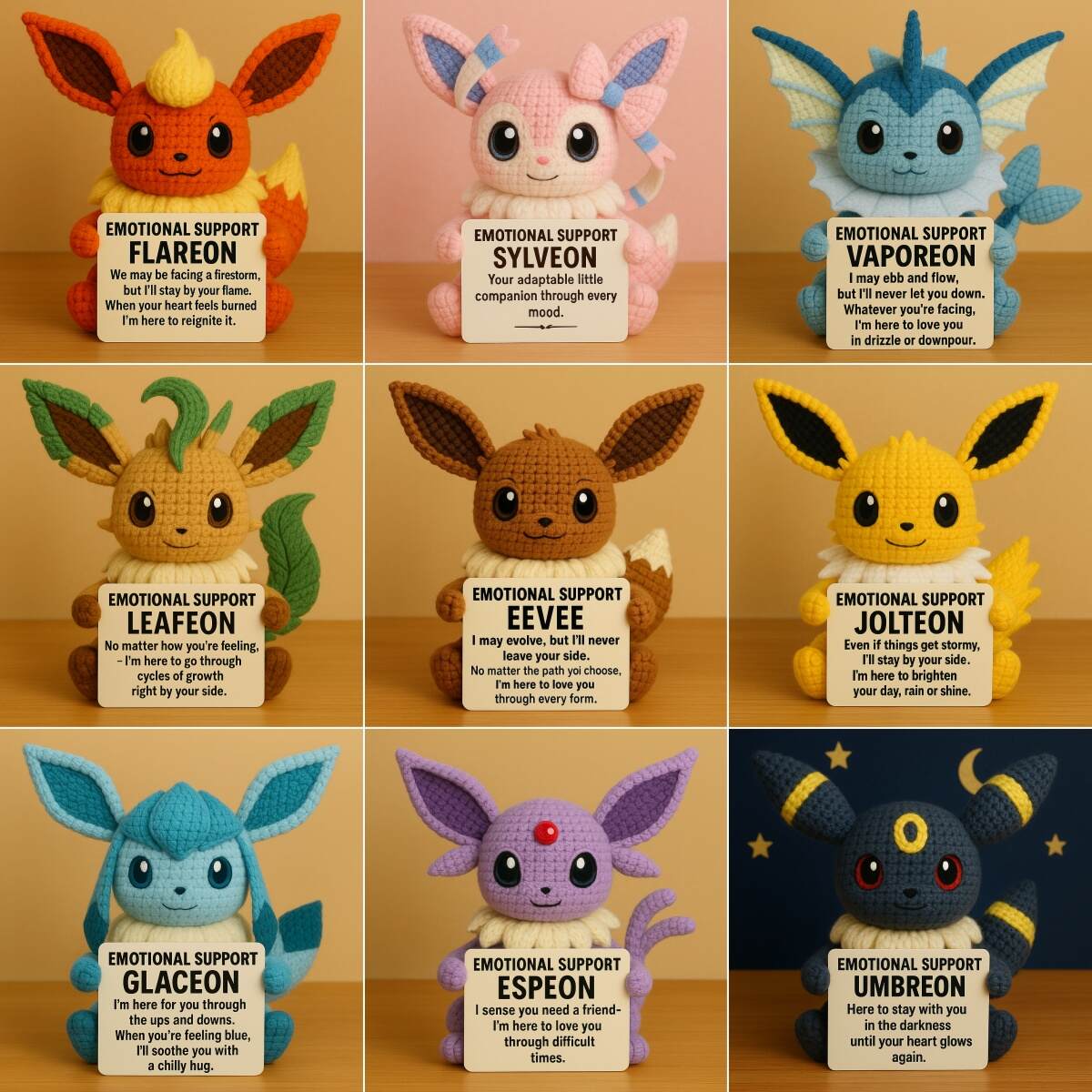 Eevee Hand-Crocheted Emotional Support