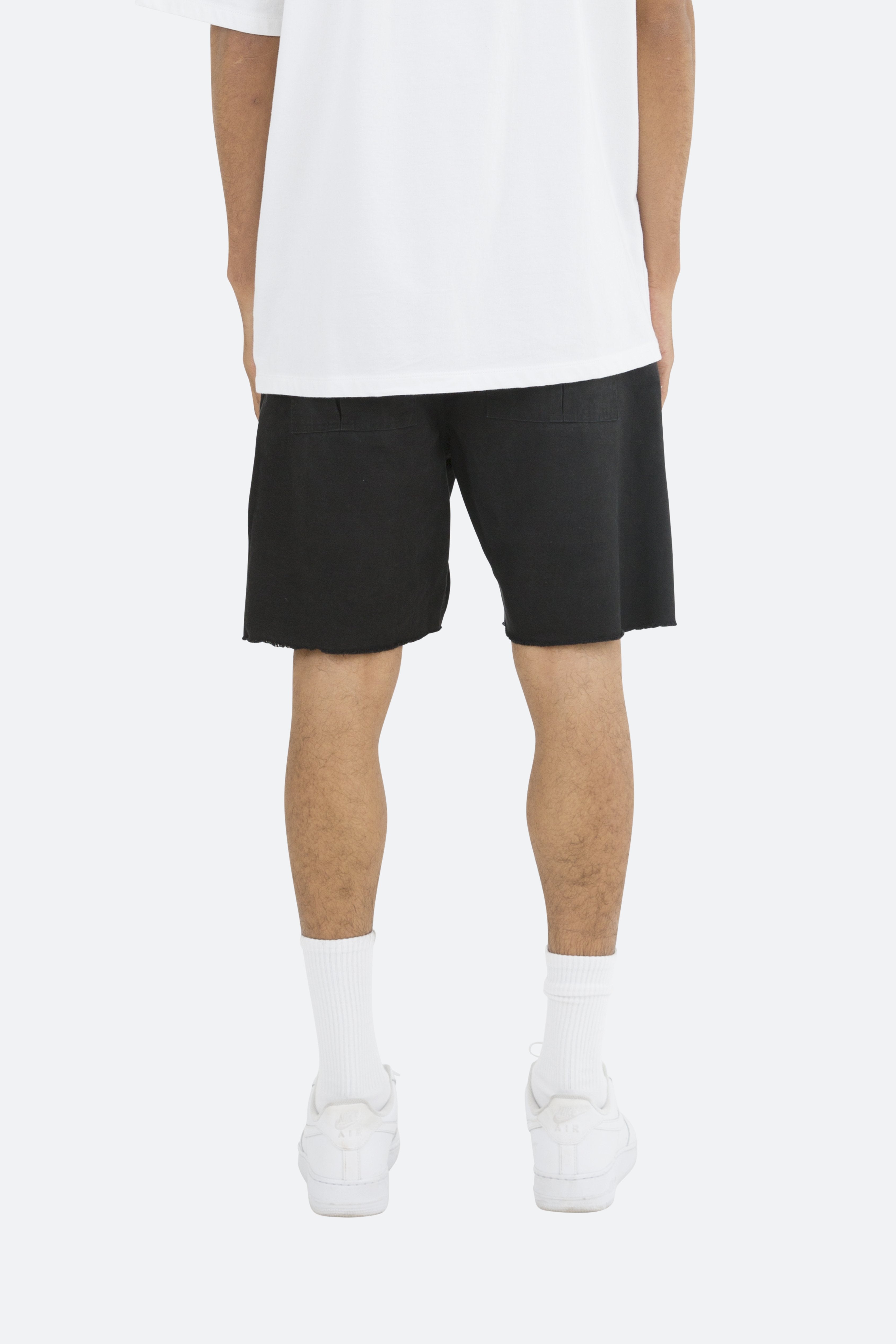Zipper Cargo Shorts - Black
