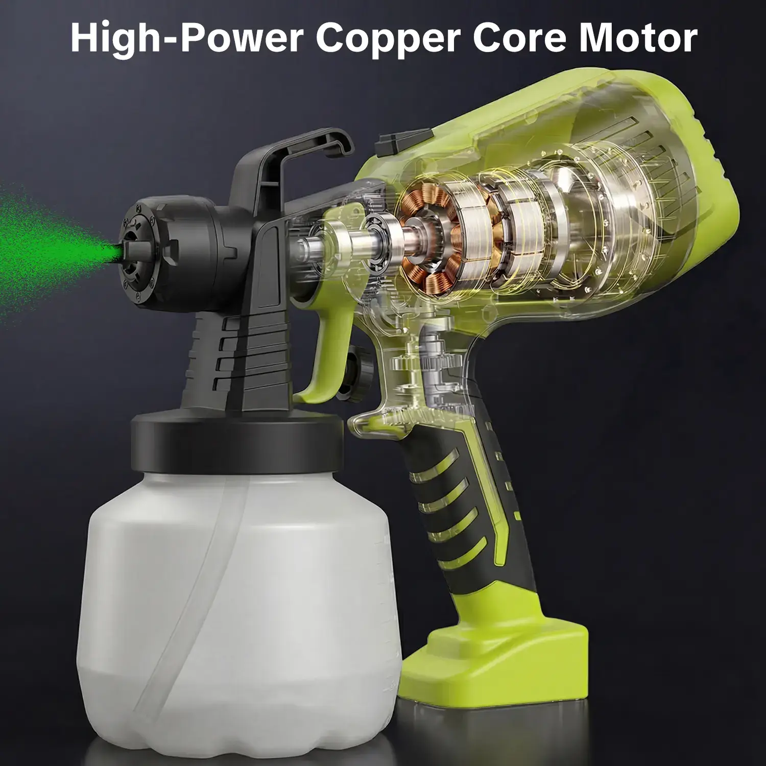 【FathersDayGift】Paint Sprayer,Equipped with a 1200ml Large-Capacity Spray Gun and Cleaning Accessories, Adjustable Flow Control, 4 Nozzles, and 3 Spray Modes. Easy to Clean and Suitable for Painting Furniture, Fences, Walls, Doors, Windows. fathersd