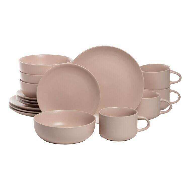 Ten Strawberry Street Wazee Matte Stoneware Dinnerware Set - Service for 4