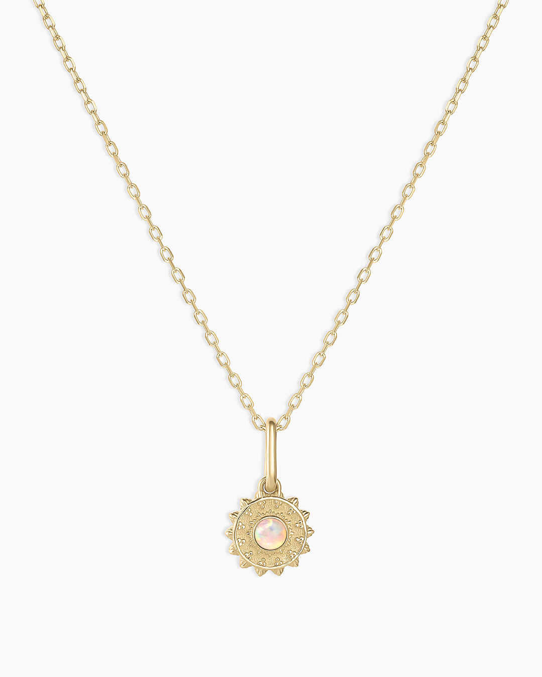 Sun Birthstone Charm Necklace