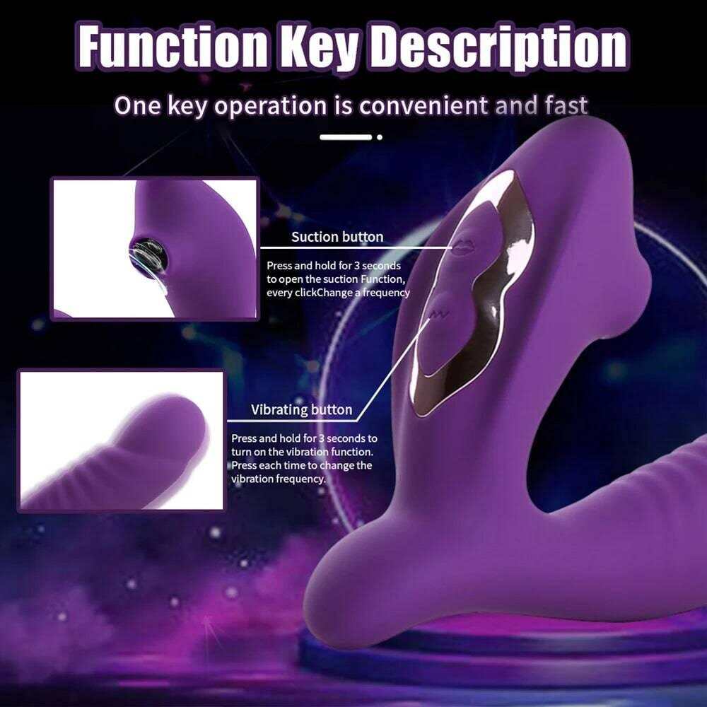 G-Spot Dildo Vibrator – Clit Sucker with 9 Oral Sucking Modes