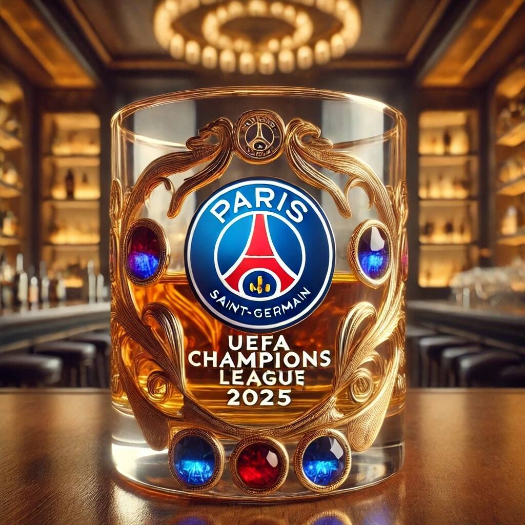 PSG UCL Champions Whiskey Glass