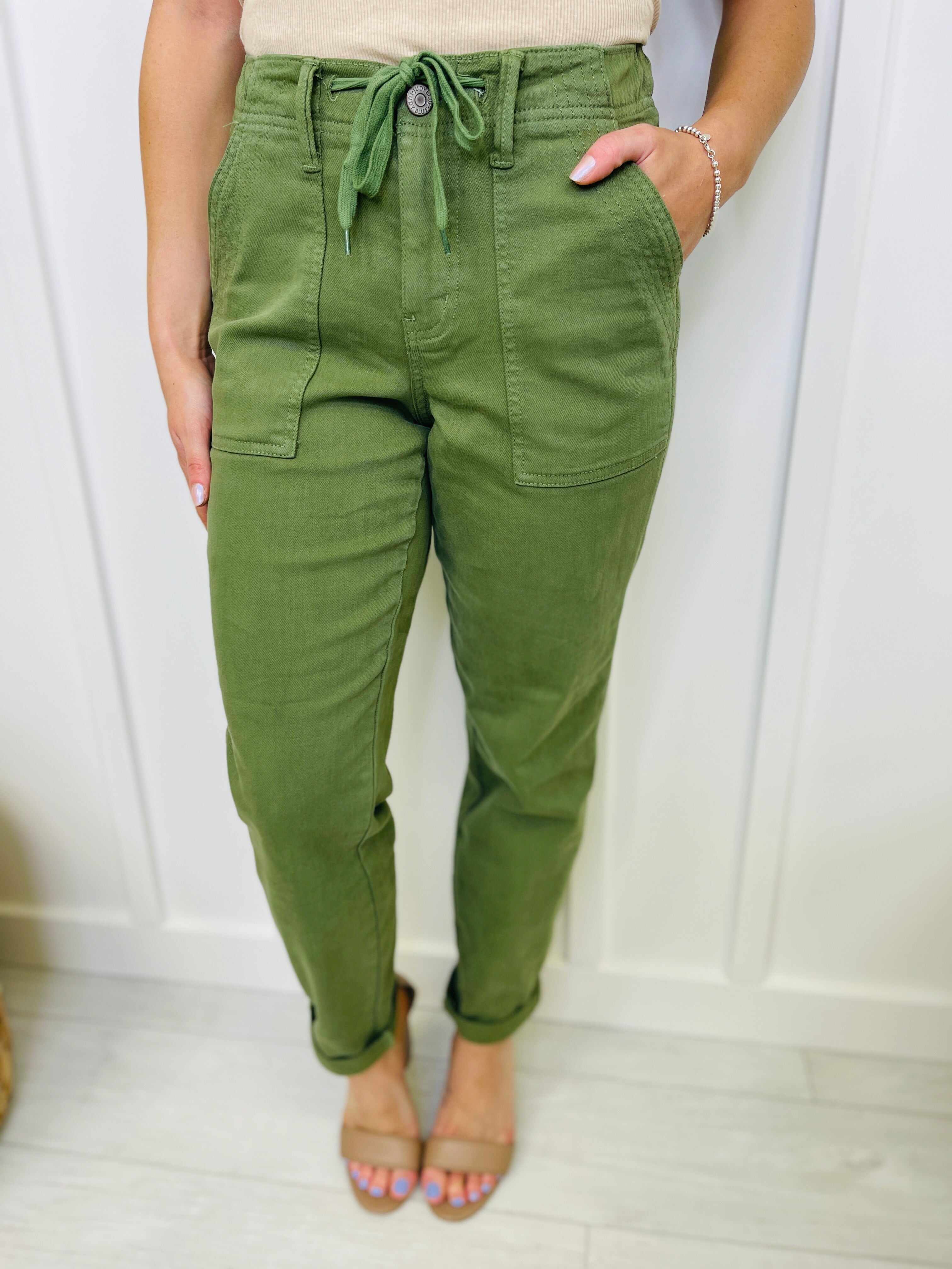 REG/CURVY Olive You Denim Jogger