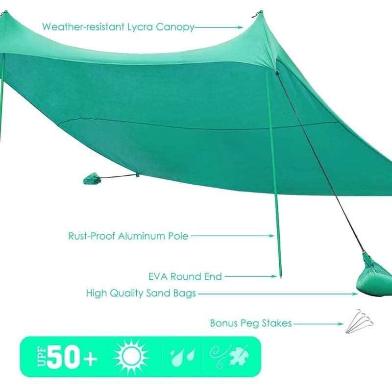 10 x 9 Foot Family Beach Tent Canopy Sunshade