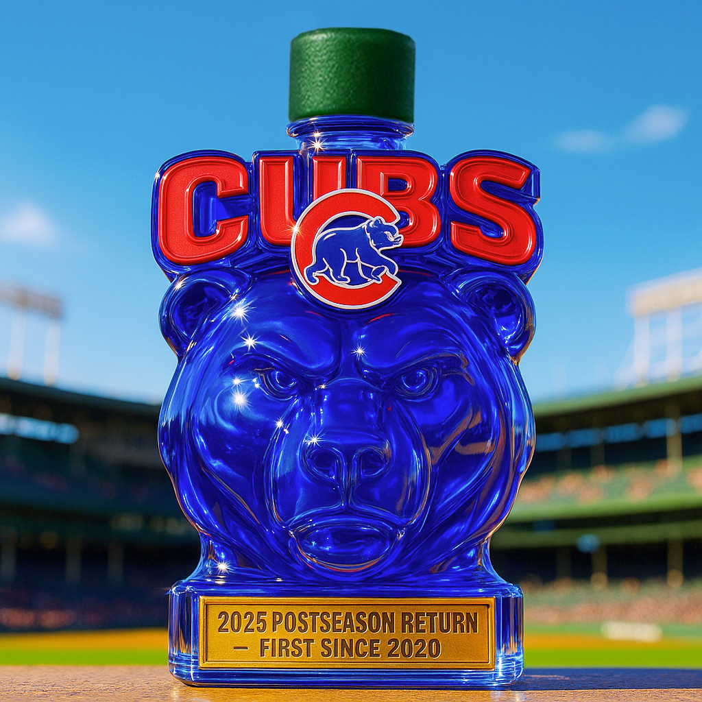 Chicago Cubs Whiskey Bottle – 2025 Postseason Return Edition