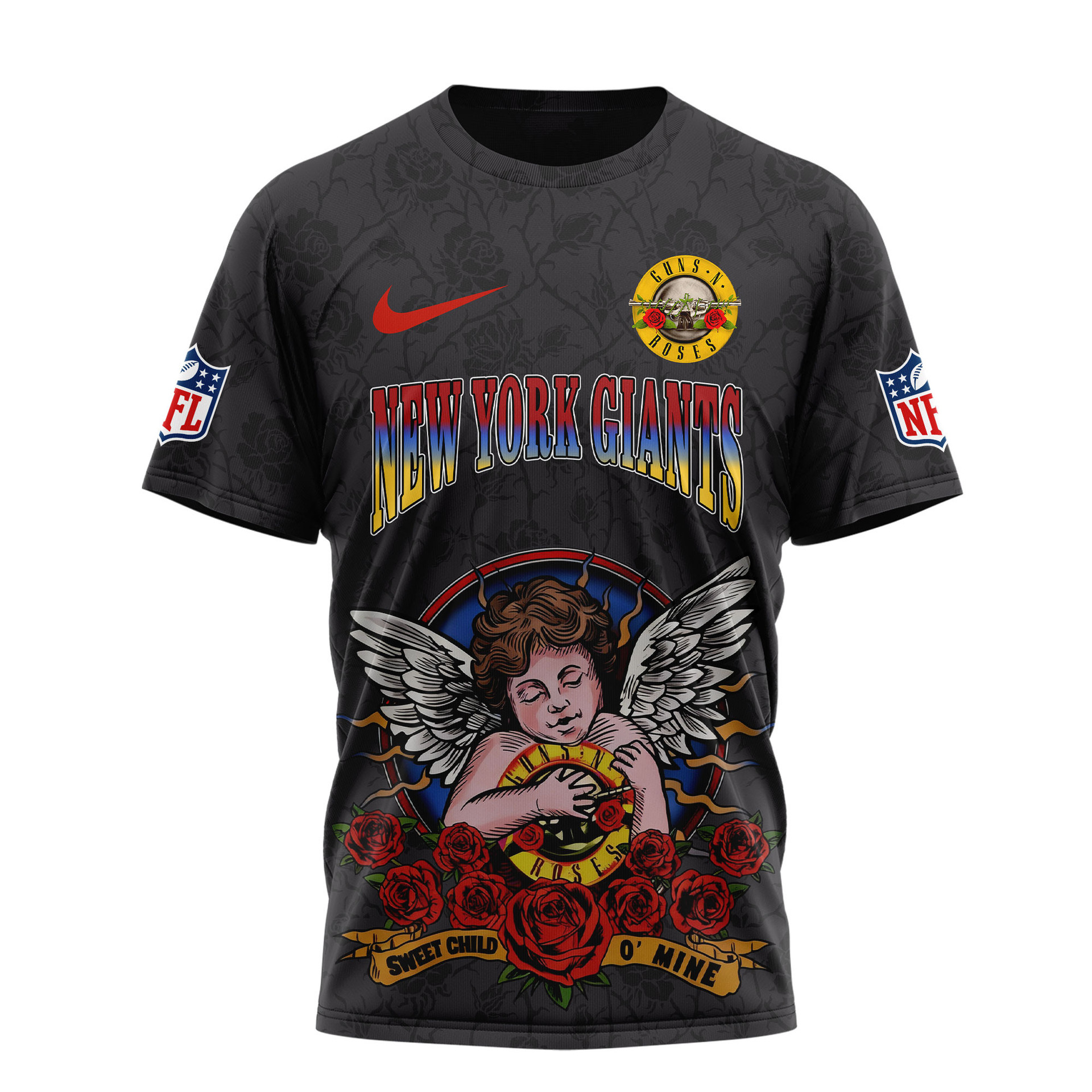 New York Giants | Premium NFL Guns N' Roses 3D Shirt MM