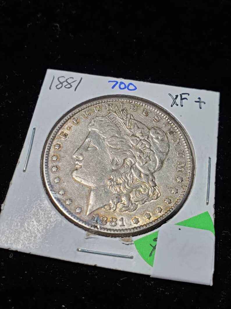 1881 Morgan Silver Dollar Coin - XF+ - Lot# 700