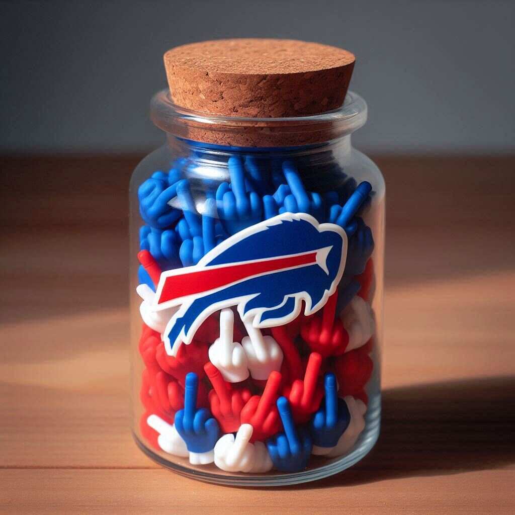 Funny Football Team Middle Finger Jar