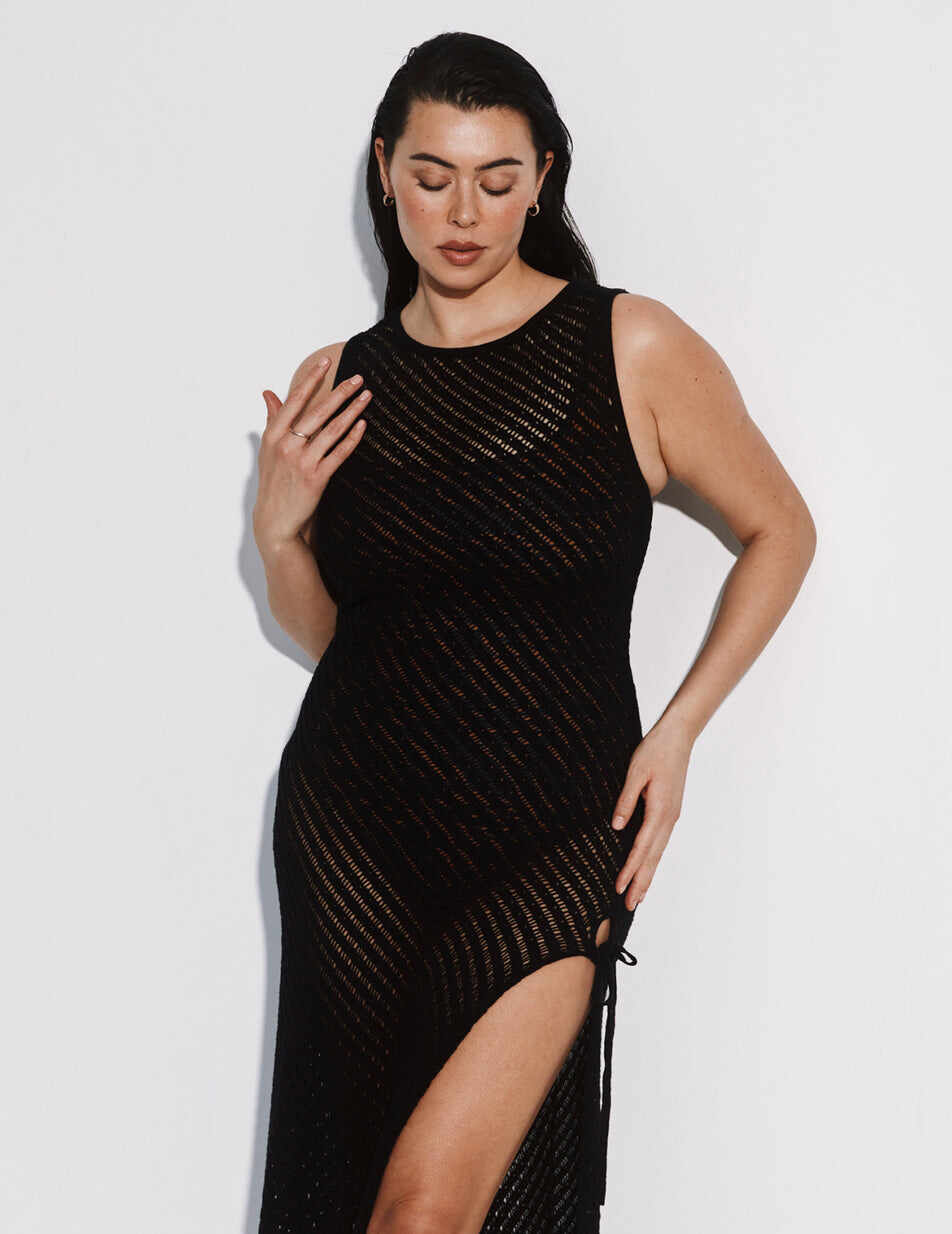 Crochet-Knit Beach Dress