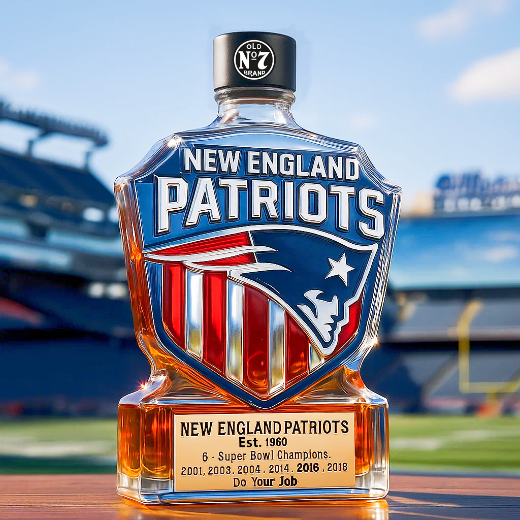 New England Patriots Whiskey Bottle