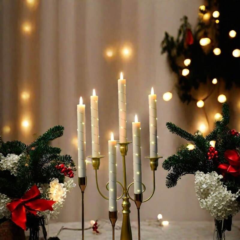 💥ON SALE💥3-Pack LED flameless Candle With Embedded Star Light String, Button Remote Control✨