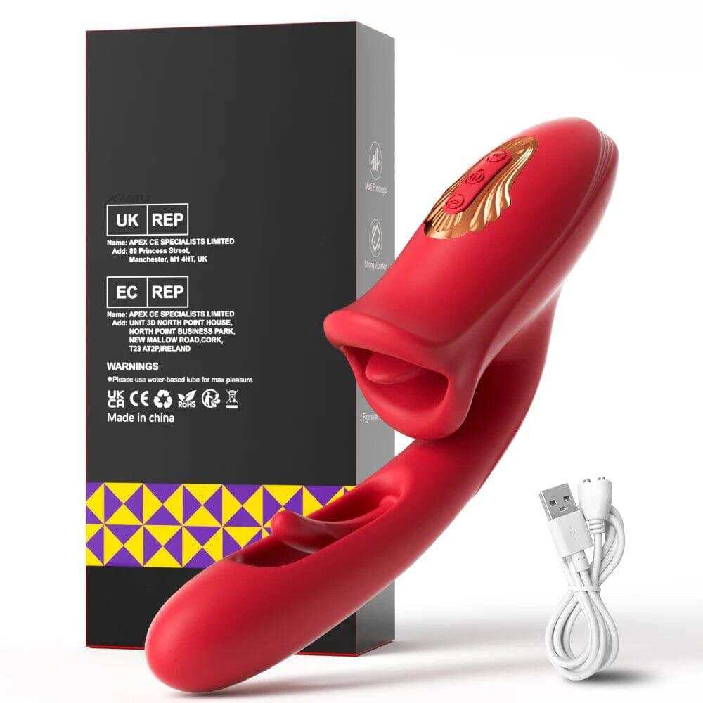 PASSION PULSE Patting Dildo Vibrator: Clit & G-Spot Stimulator