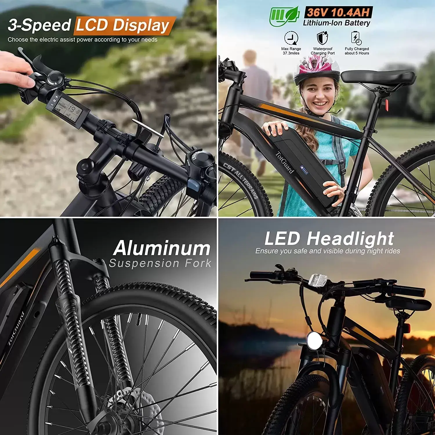 Electric Bike, Electric Bike for Adults, 26