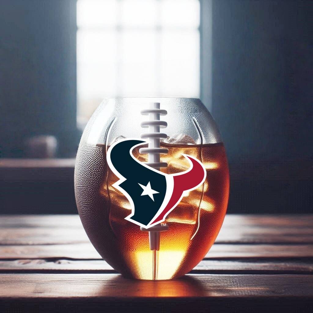 NFL Team Football Glass