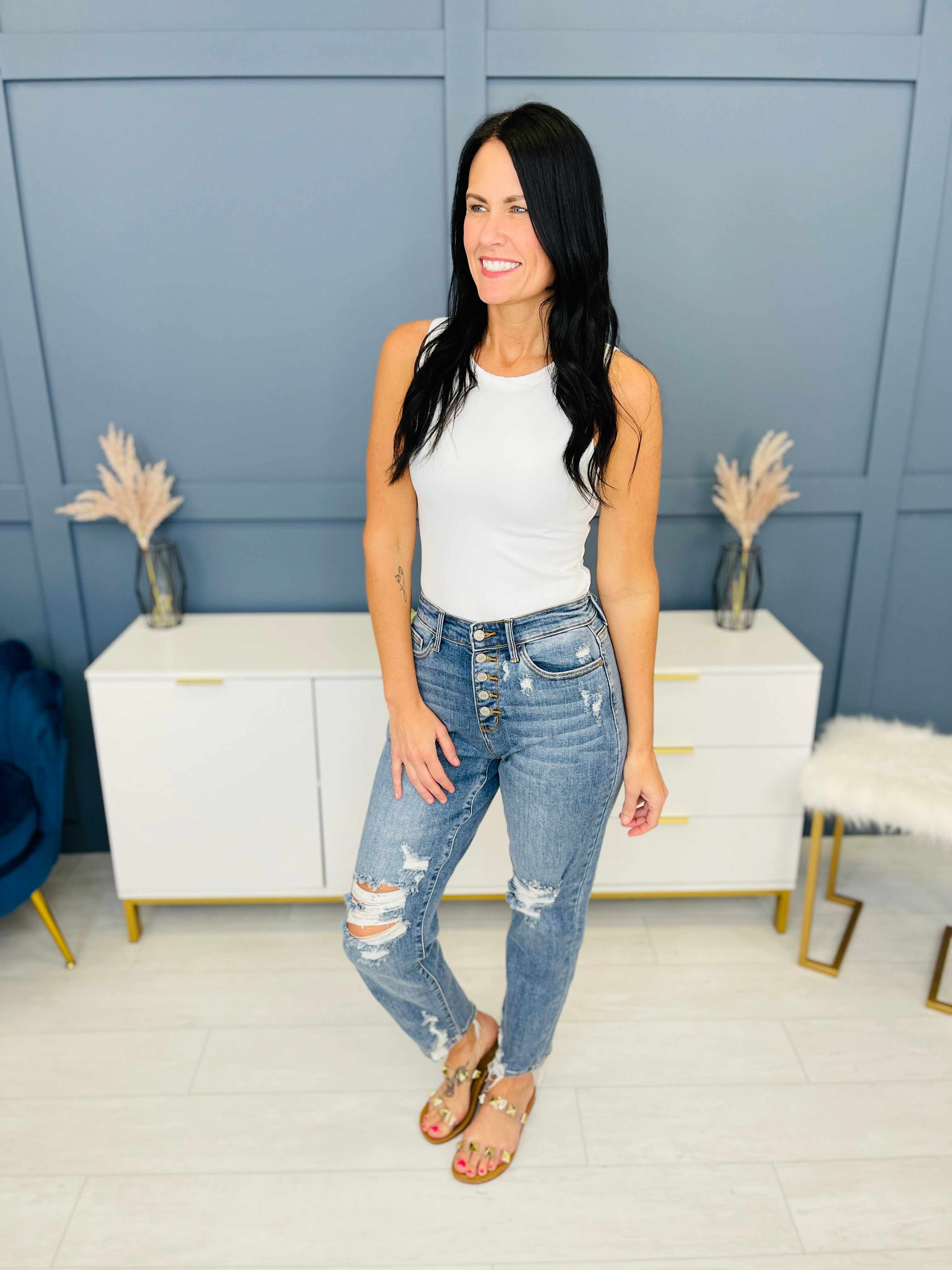 REG/CURVY Love Story Boyfriend Jeans