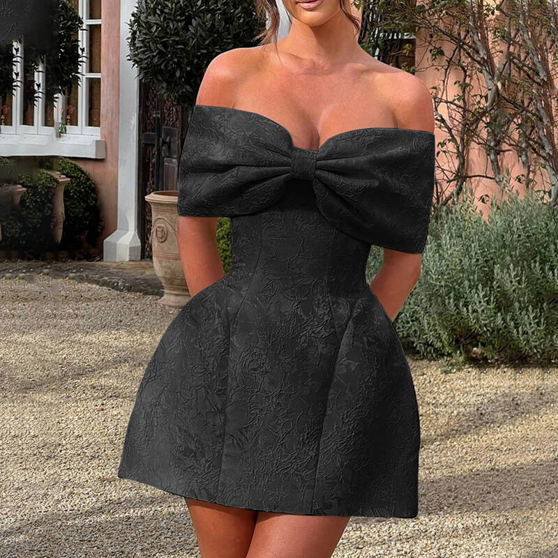 Bow Embroidered Sheath Dress