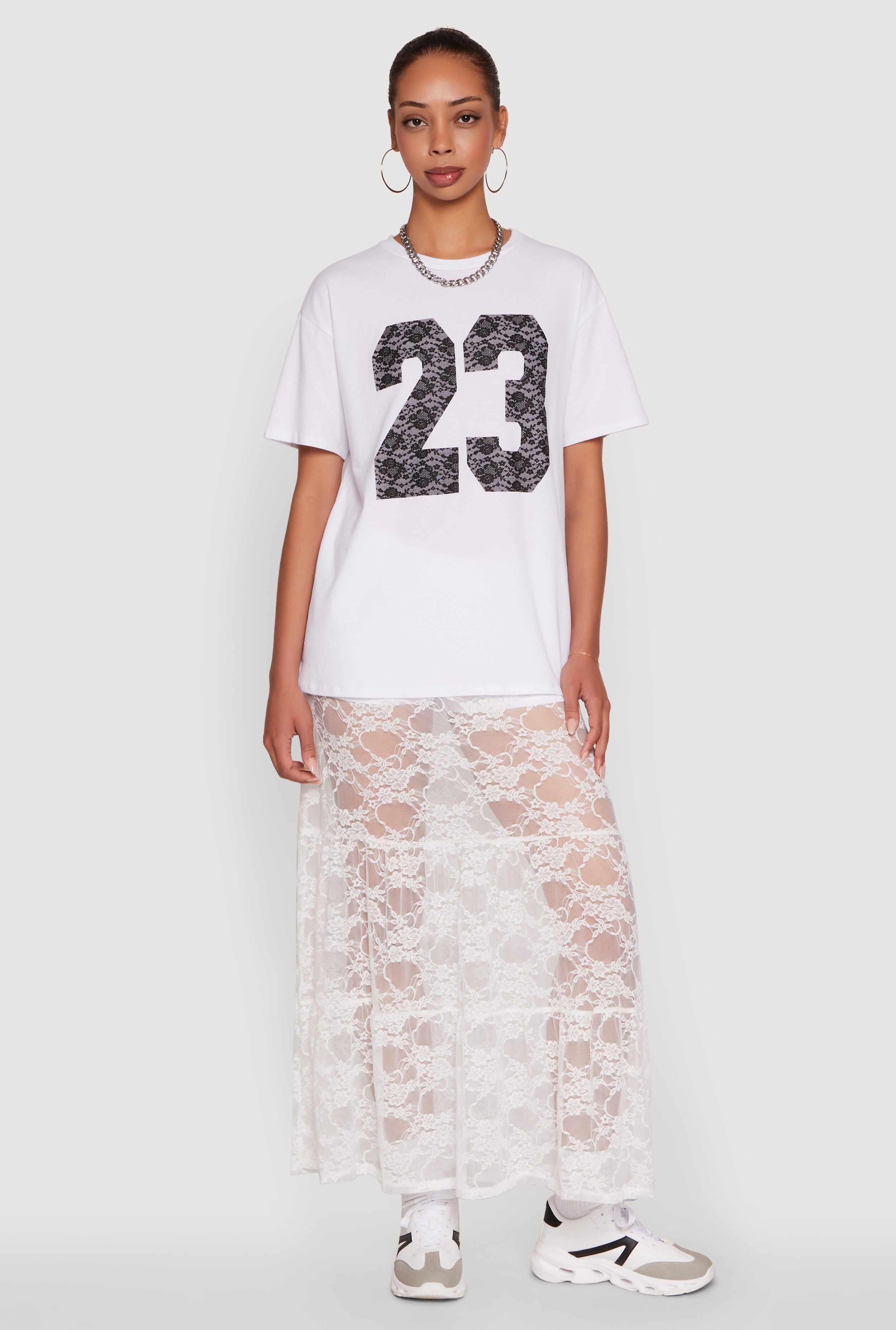 Stylish 23 Crew Neck Short Sleeve Tee