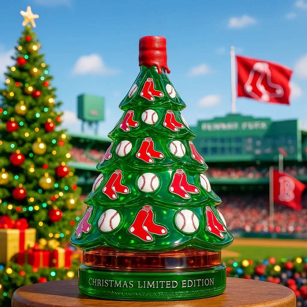 Boston Red Sox Christmas Tree Limited Edition Whisky Bottle