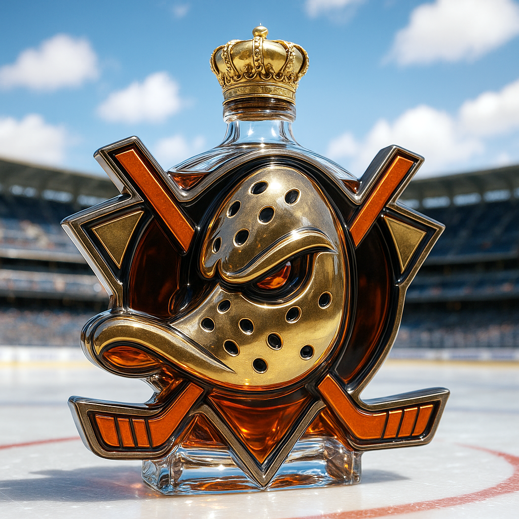 Anaheim Ducks Whiskey Bottle