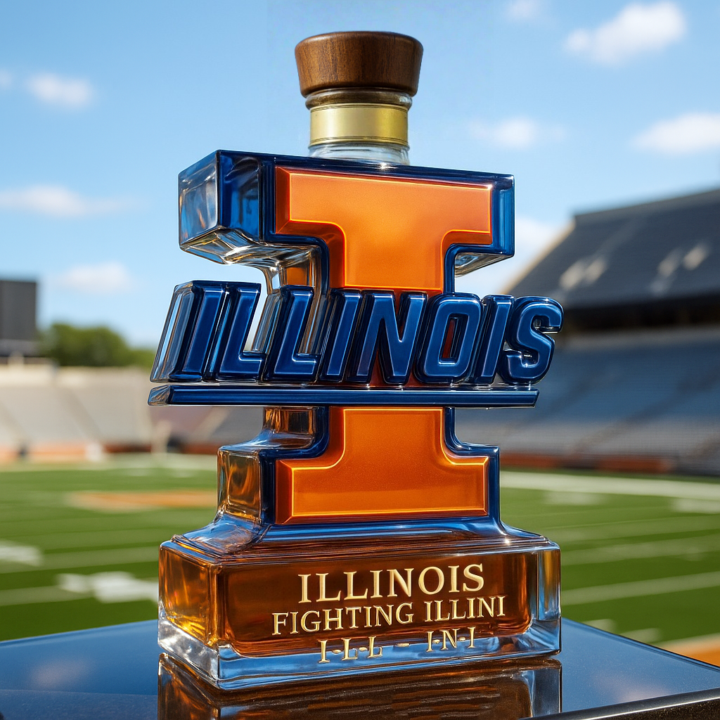 Illinois Fighting Illini Limited-Edition Whiskey Bottle