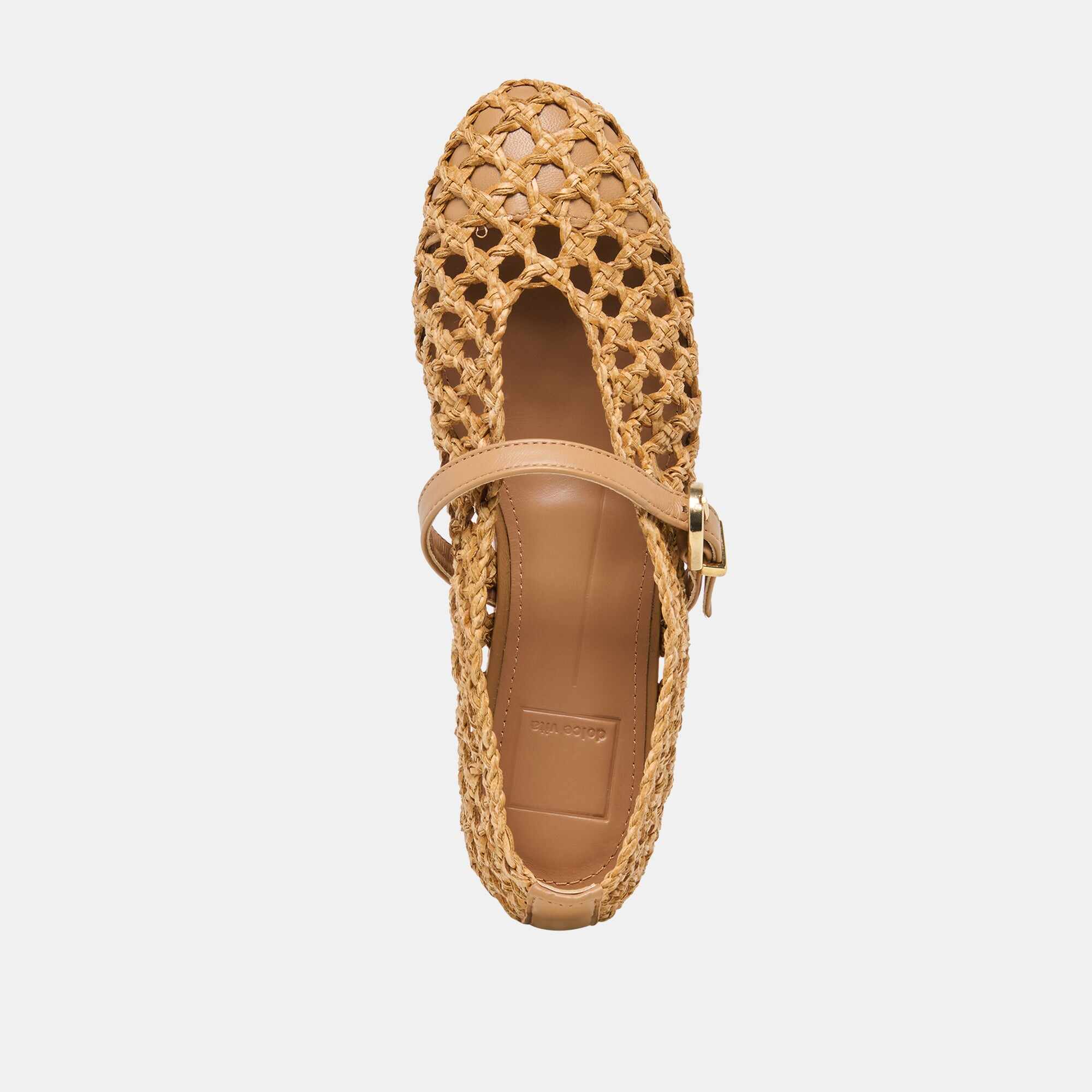 DOVER BALLET FLATS TAN WOVEN STELLA