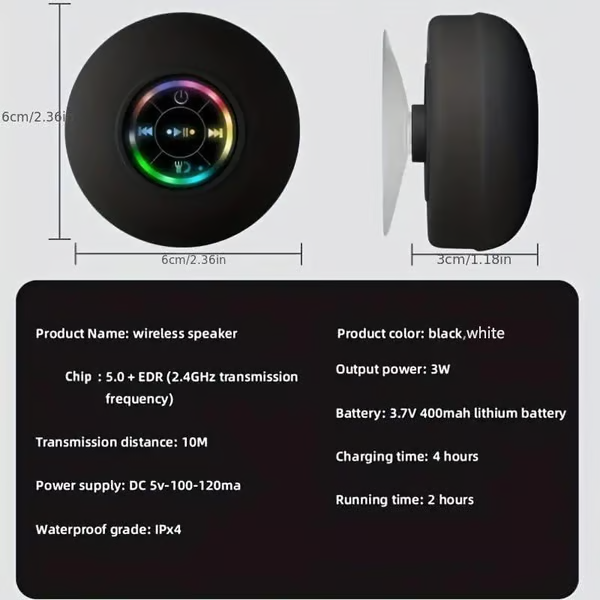 🔥🔥LAST DAY 59% OFF - Mini Bluetooth Waterproof Speaker with LED light🔊
