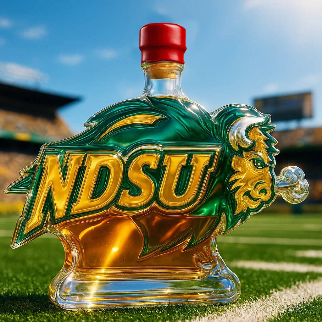 NDSU Bison Whiskey Bottle