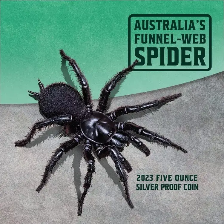 Australia's Funnel-Web Spider 2023 $10 Ultra High Relief 5oz Silver Proof Coin