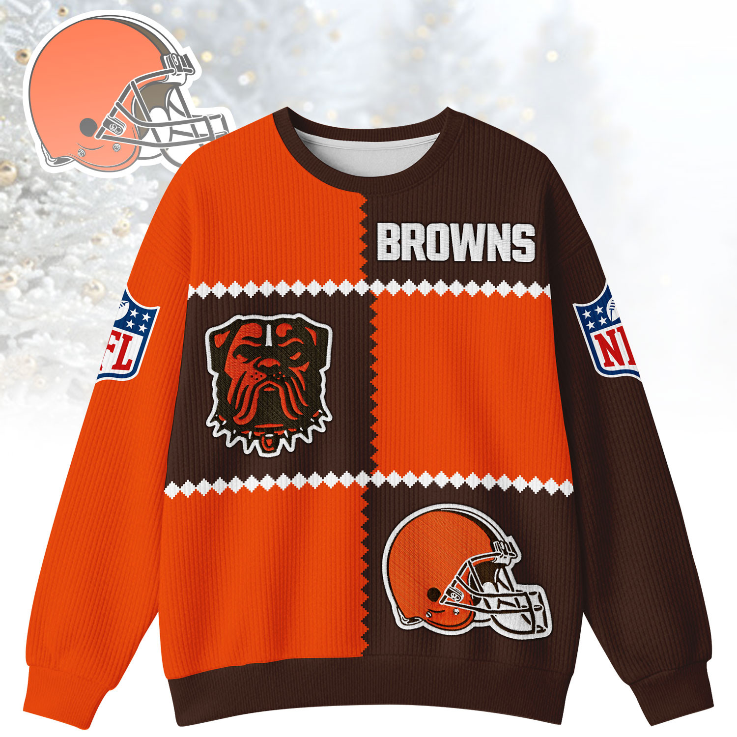 Cleveland Browns | Premium NFL Cozy Holiday SweatShirt NY