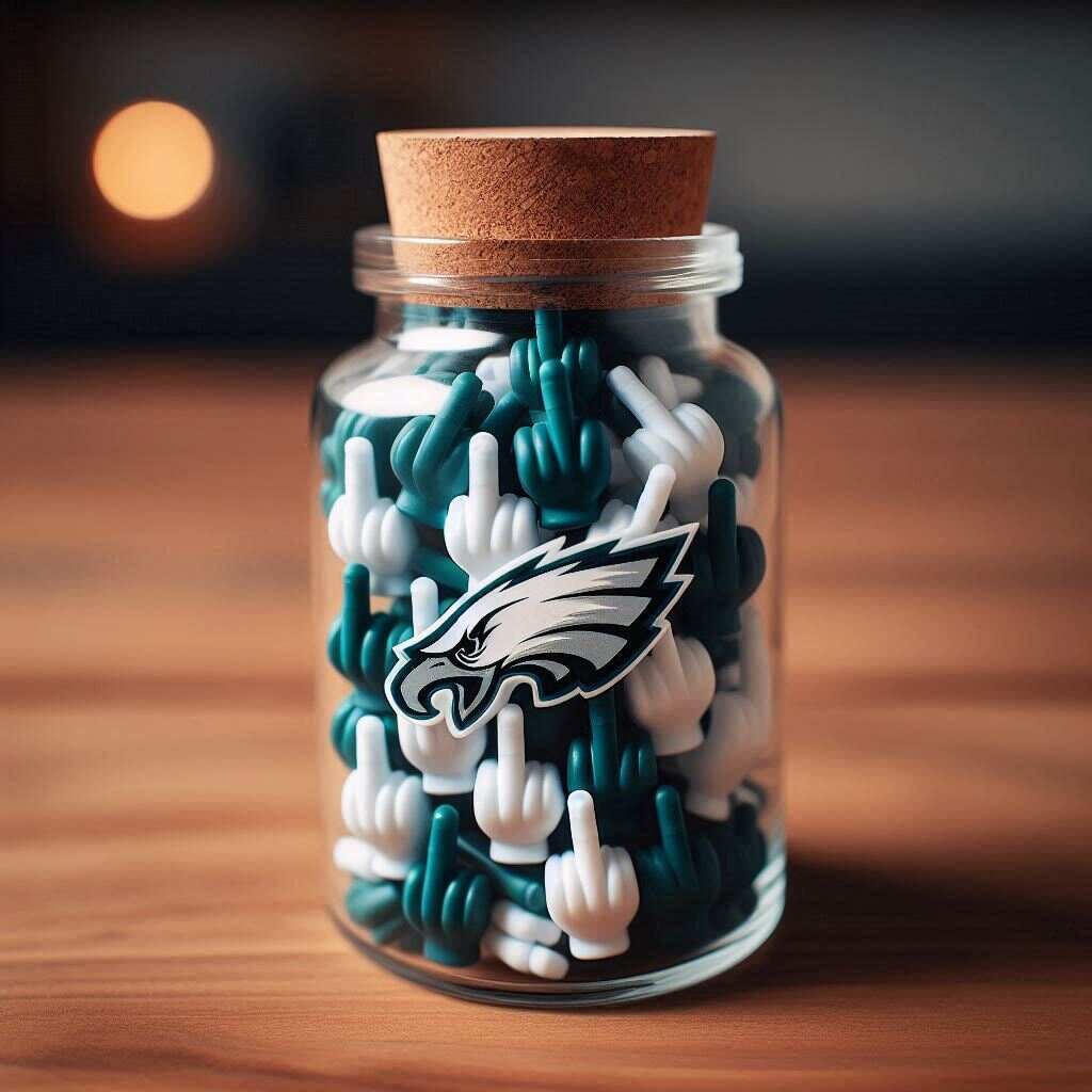 Funny Football Team Middle Finger Jar