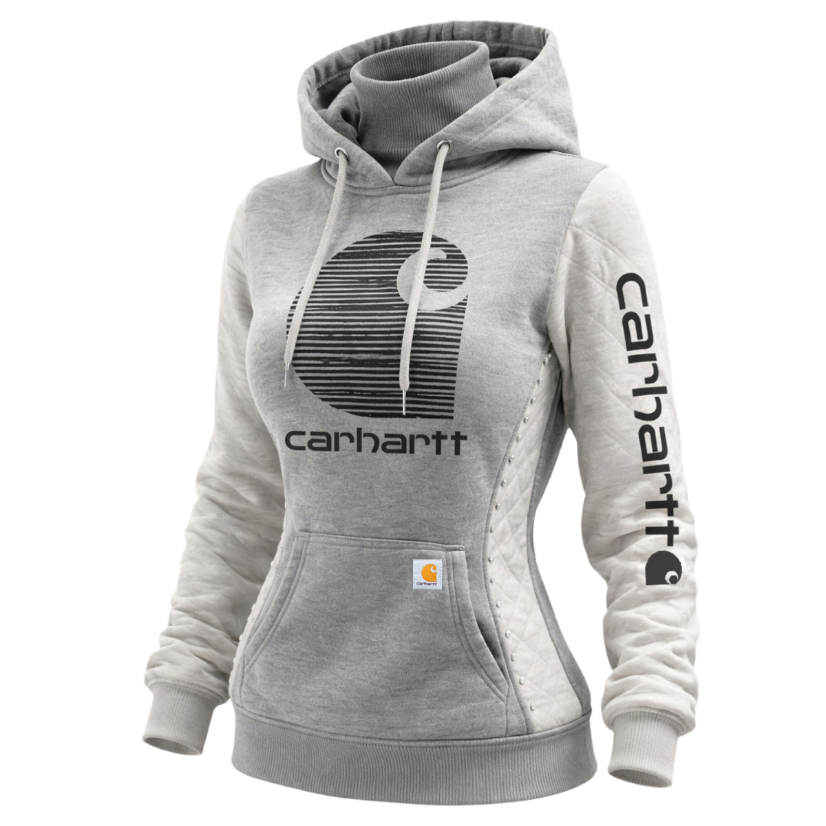 Women Autumn and winter Two-Tone Hoodie-Rose