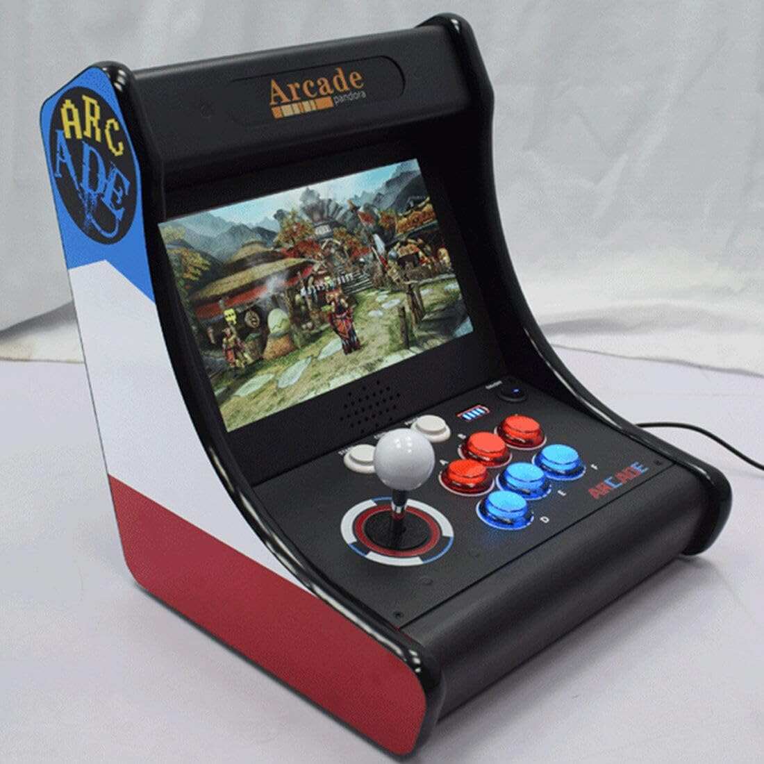 10000 Games in 1 Box Arcade Game Console, 10-inch HD Screen Game Console or PC Projector 4K TV, 2-4 Players Online Game, 3D Games, Search/ Save/Hide/Pause Game