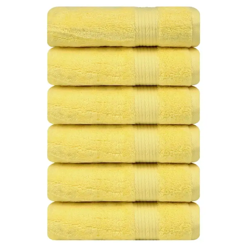 Superior Cotton 600 GSM Hand Towels 18x28 Inch by Ample Decor - 6 Pcs