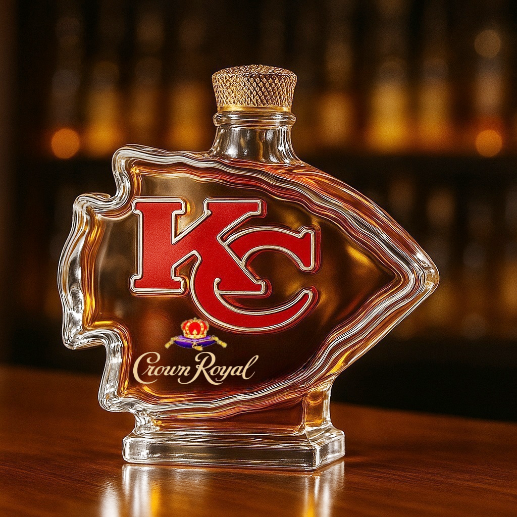 Kansas City Chiefs Whiskey Bottle