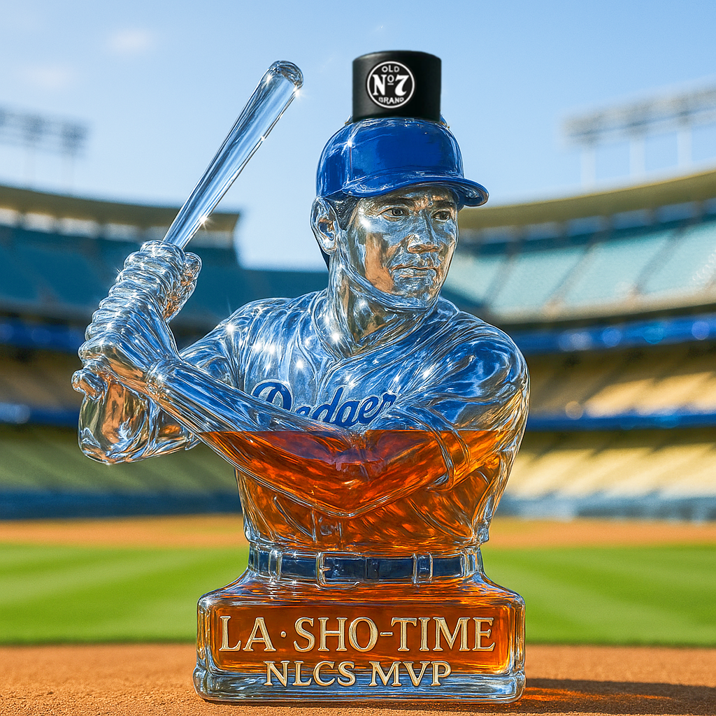 LA · Sho-time NLCS MVP Limited Edition Whiskey Bottle