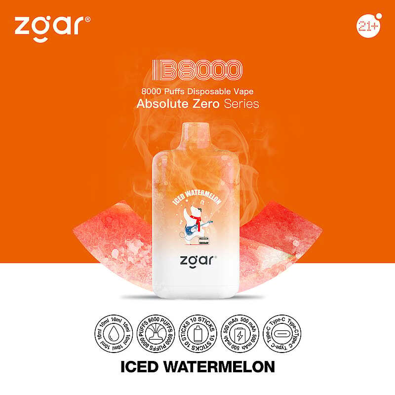 ZGAR ICE BOX 8000 Puffs 2% Nicotine Rechargeable Disposable Pod