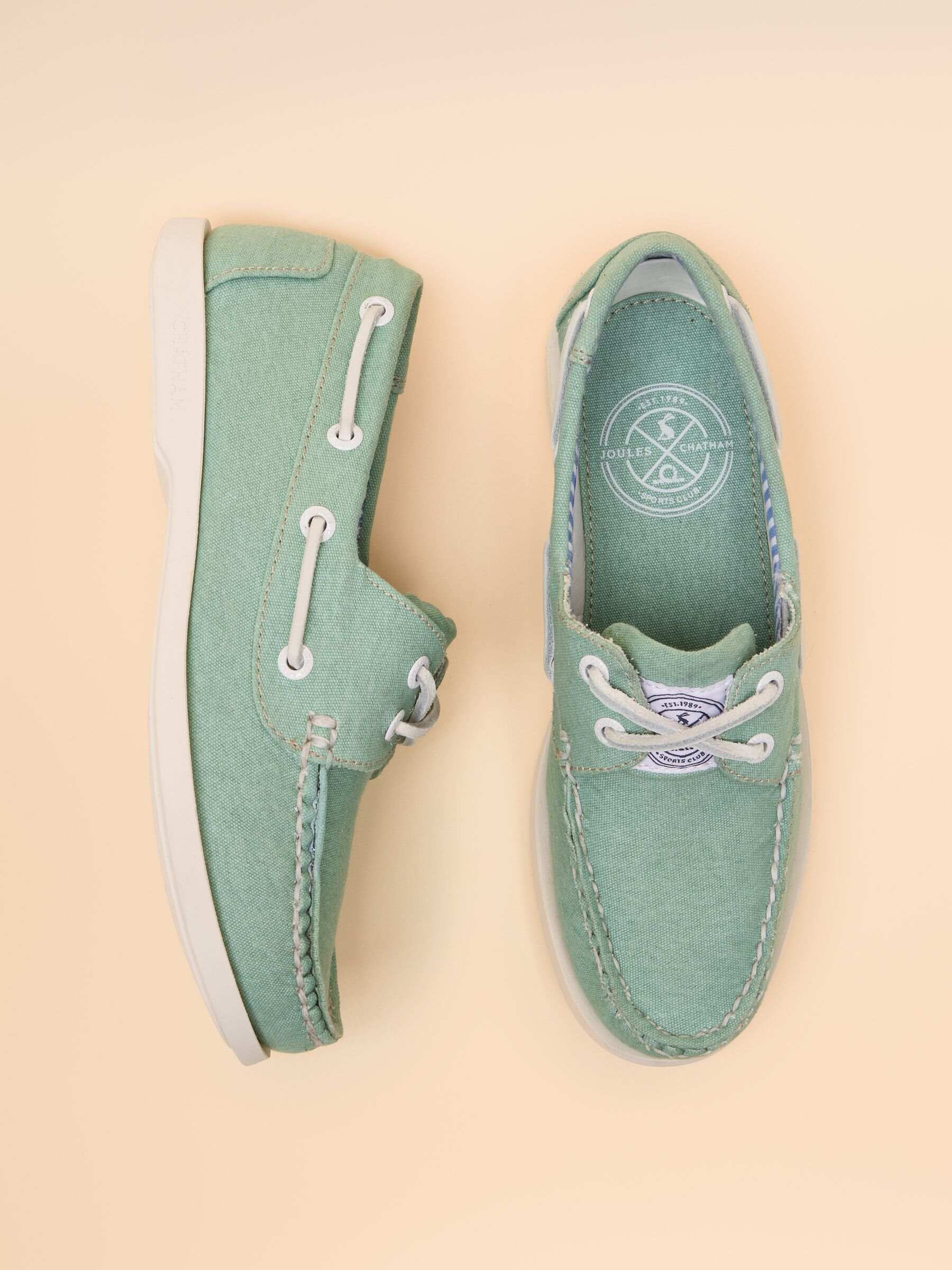 Joules X Chatham Yellow Jetty Deck Shoes