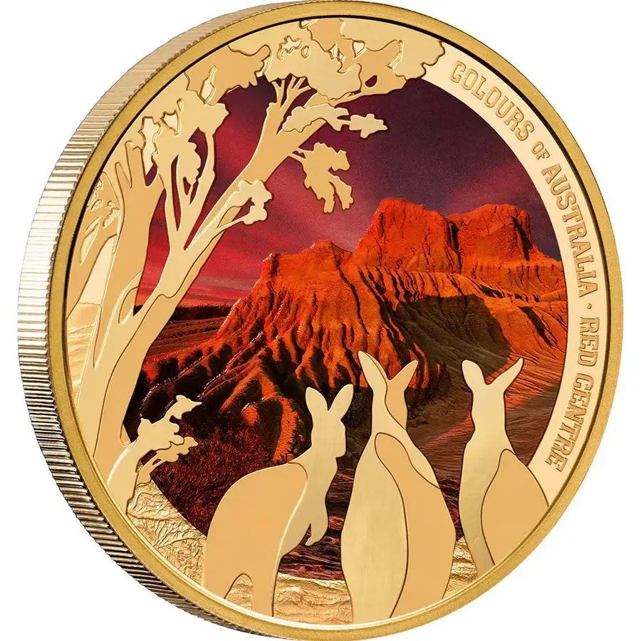 2024 Colours of Australia $100 Red Centre 1oz Gold Proof Coin
