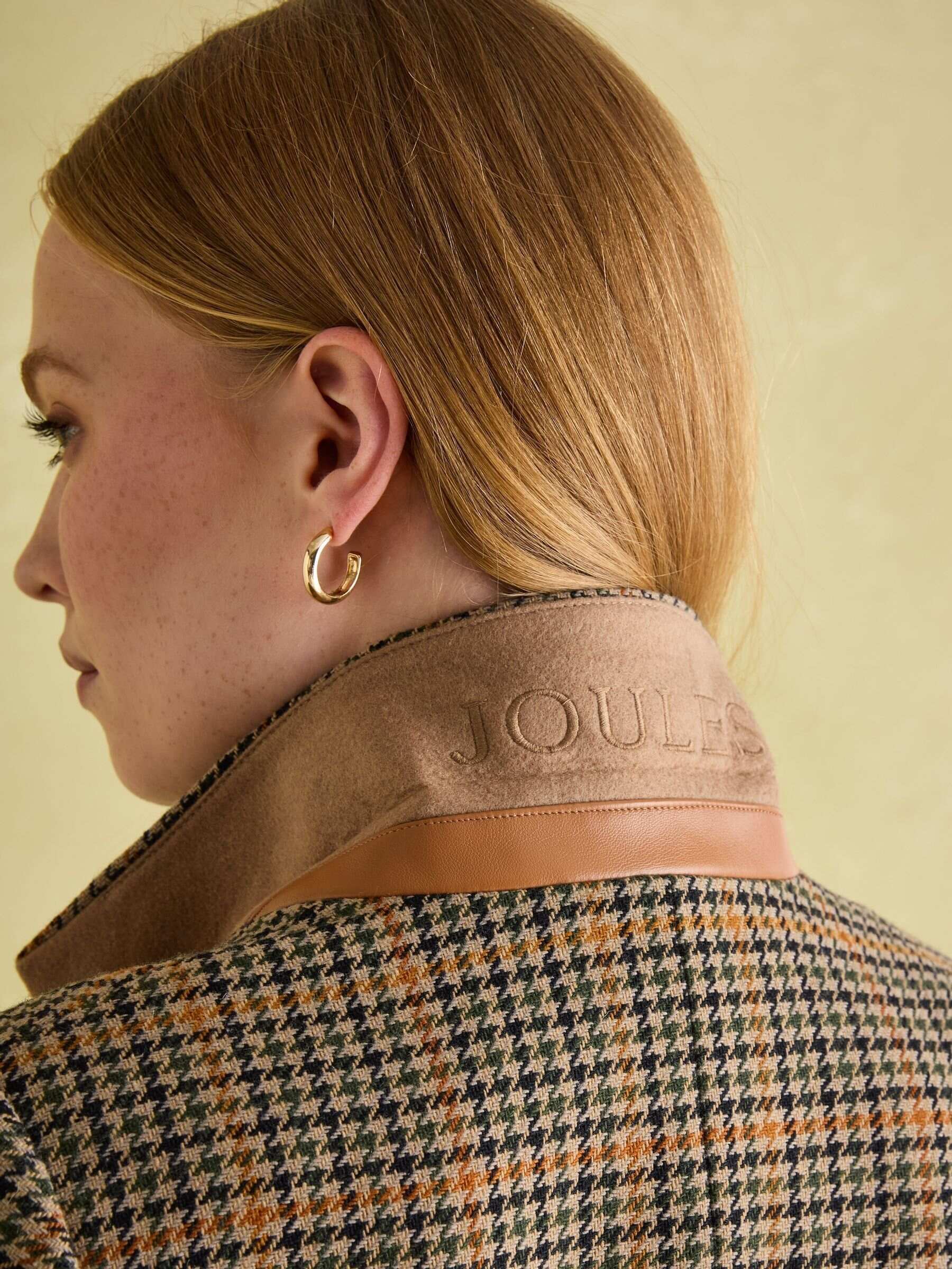 Hackmore Brown Check Relaxed Fit Wool Blend Tweed Blazer