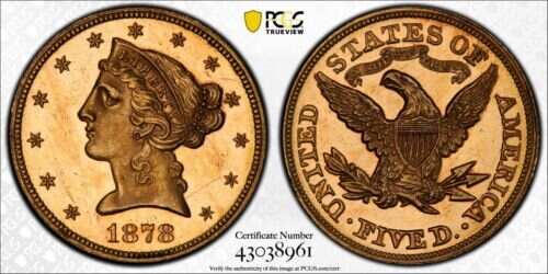 Last 20 sets 💥💥Rare Collectible Coin Offer🔥 1878 $5 Gold Liberty Half Eagle