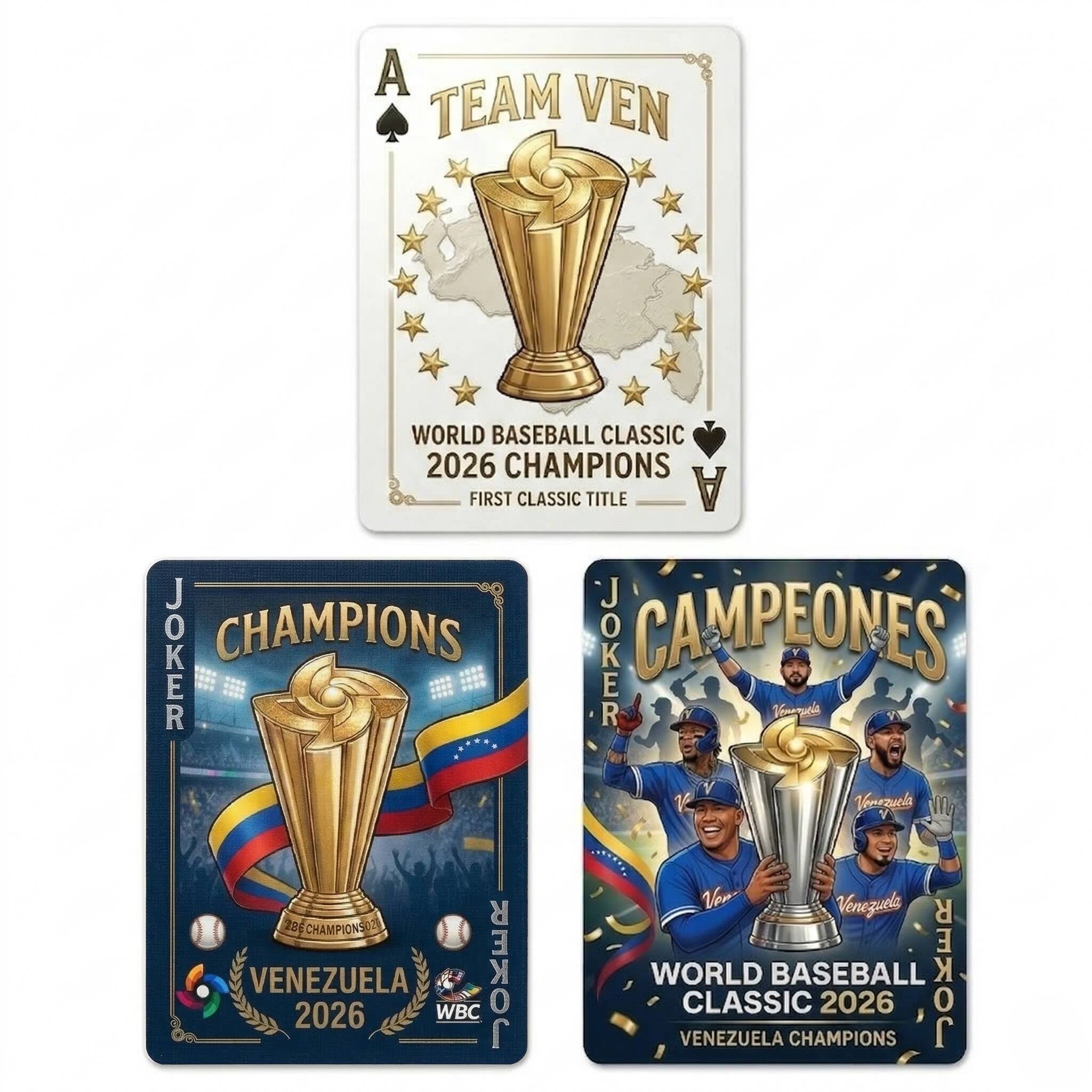 WBC 2026 Venezuela Champions playing cards