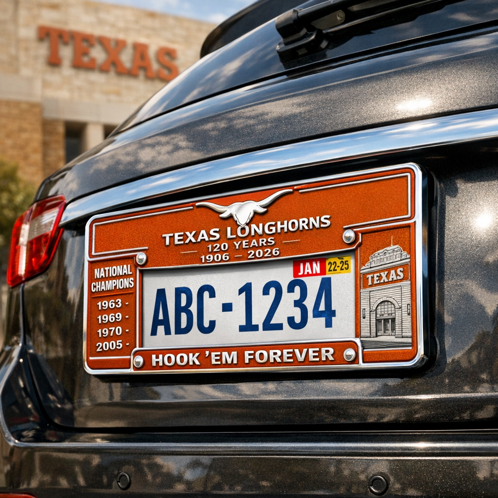 Longhorns 120th Anniversary License Plate Frame