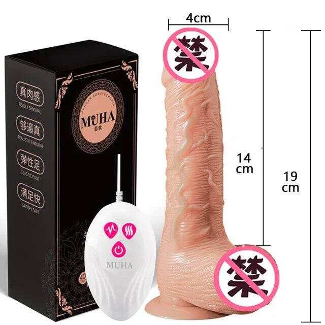 Thrusting Rotating Dildo Vibrator – Remote Control & Suction Cup