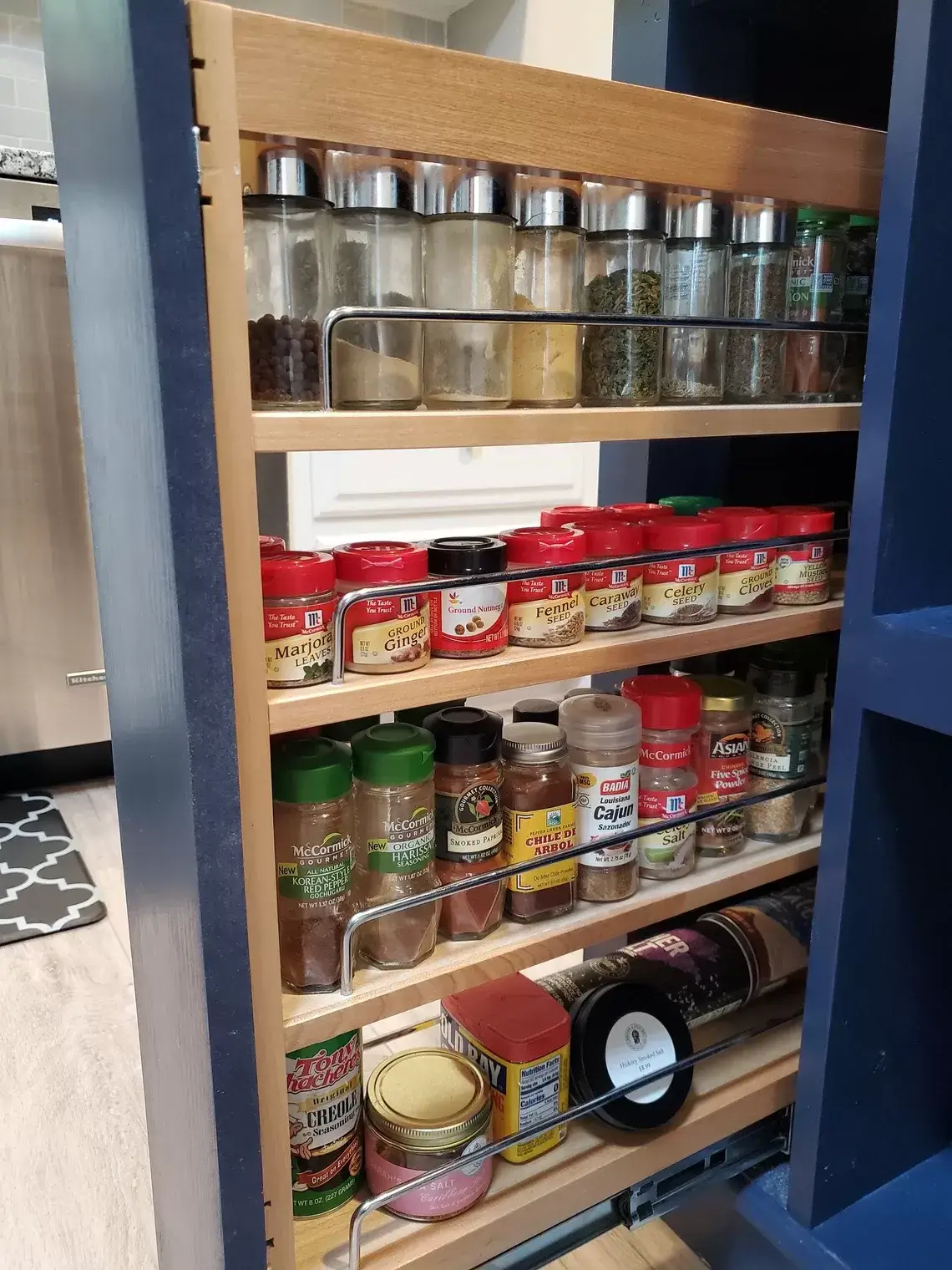 Kitchen Island, Butcher Block Kitchen Island w/Option for Seating, Food Prep, Spice Rack 