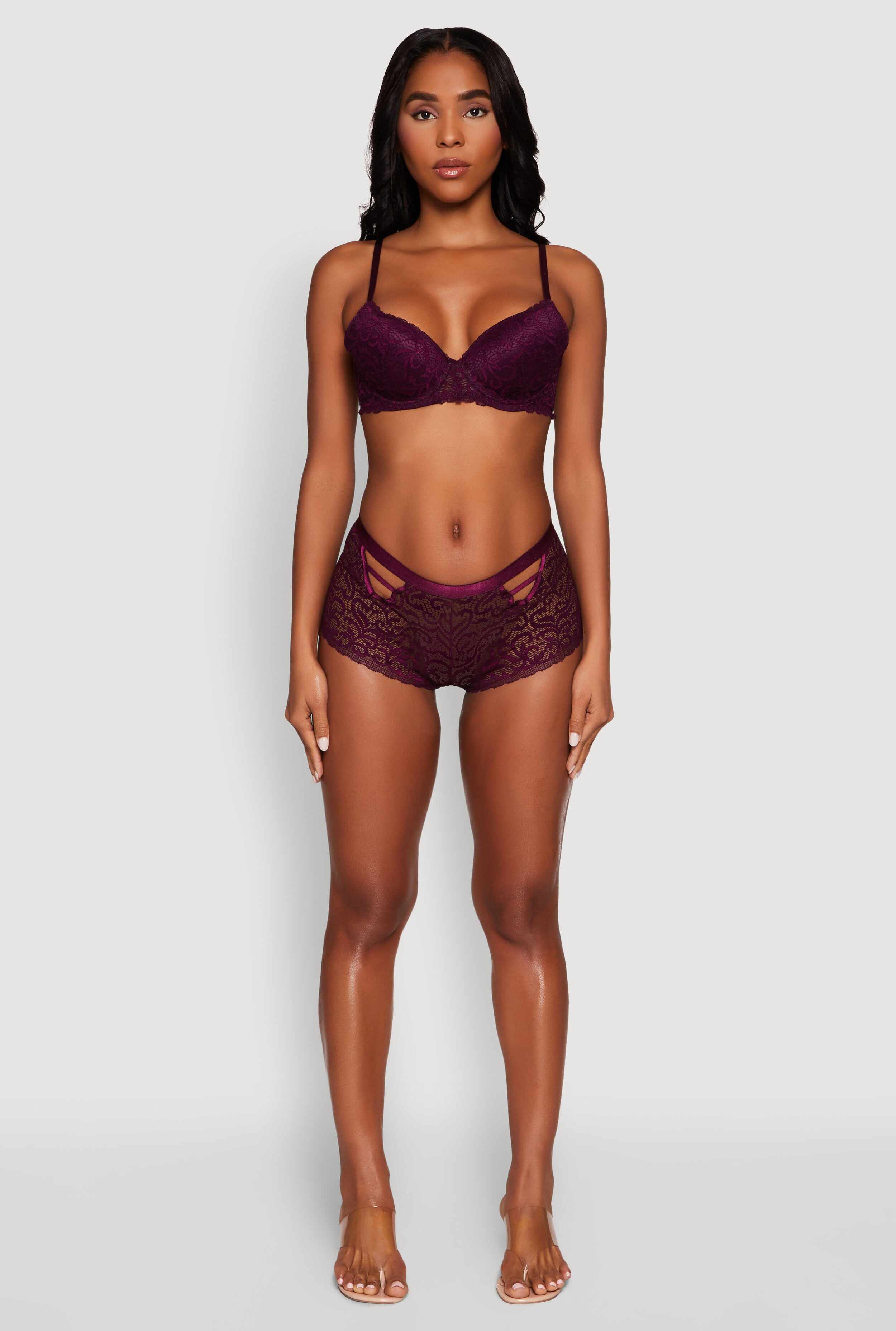 Double Keyhole Lace Boyshort Panties