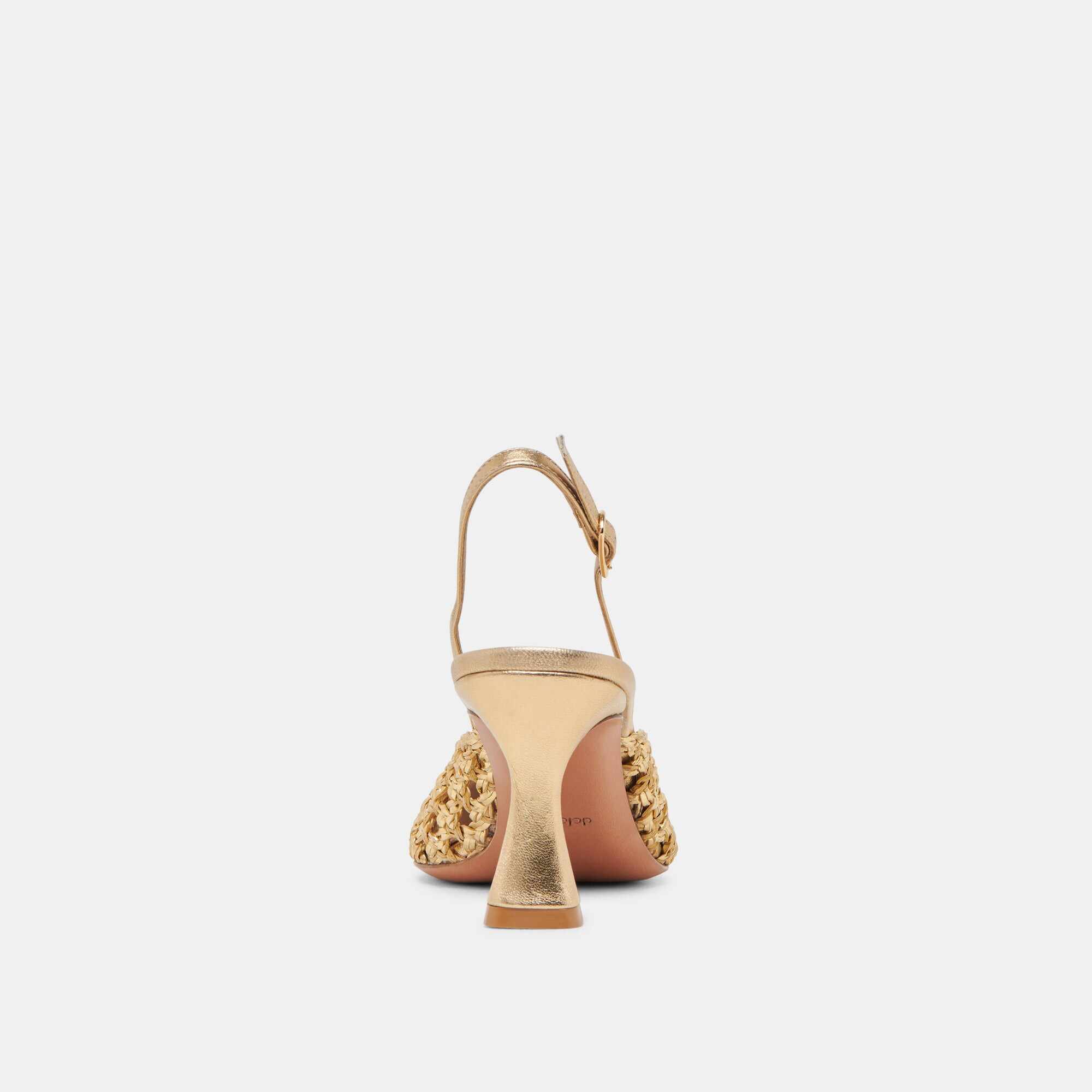 GLORIA HEELS GOLD WOVEN