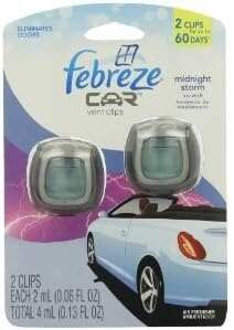 Febreze Car Air Fresheners, New Car Scent, Odor Eliminator for Strong Odors Car Vent Clips (2 Count)