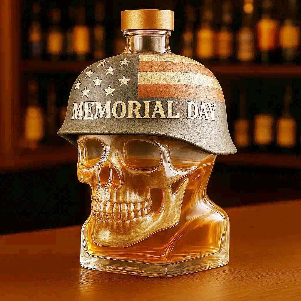 Memorial Day Whiskey Bottle