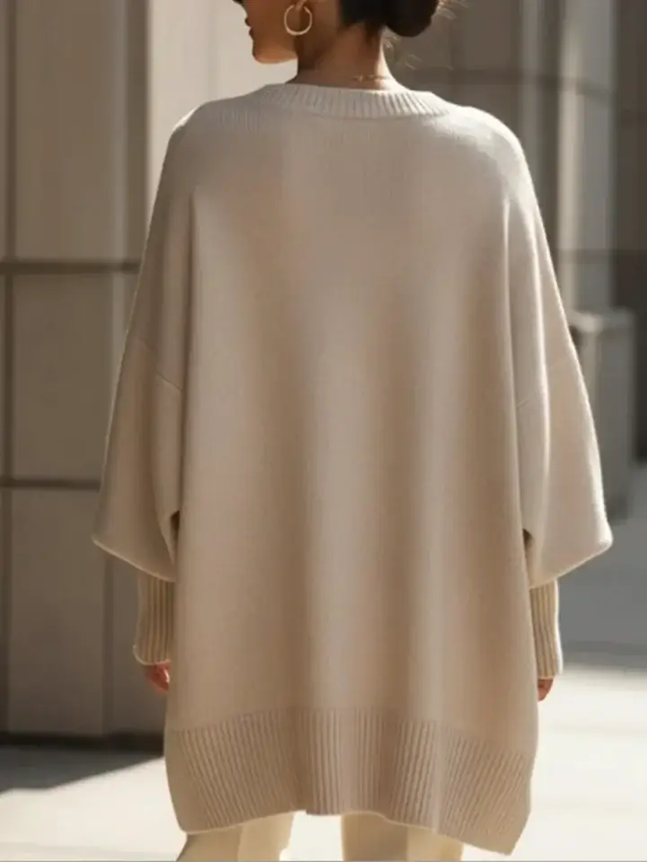 🔥Summer Arrivals🌟Women's Cozy Loose Asymmetrical Hem Sweater